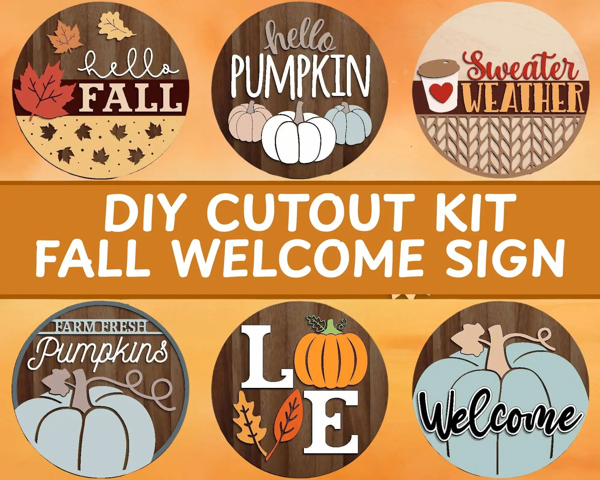 Workshop!  Fall Welcome Sign | 10.5 or 18" | Door Hanger | Multiple Designs 