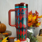 Harley Quinn Tumbler  Red to Blue/Green 40 oz 