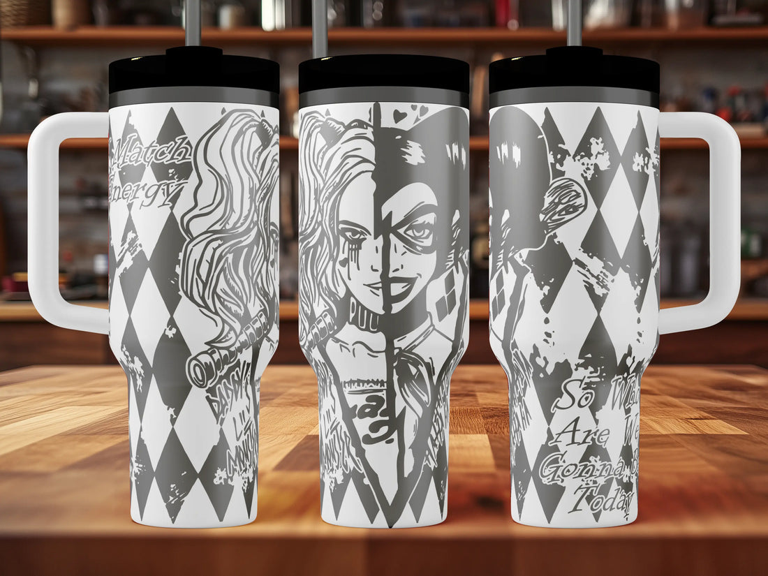 Harley Quinn Tumbler | 40oz, 30oz, Stanleys, 20oz, 16oz, 14oz, 10oz 