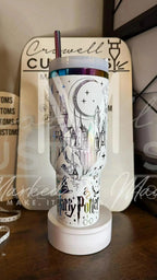 Harry Potter Hogwarts Theme Quencher Tumbler (30oz, 40oz, + Stanleys) 