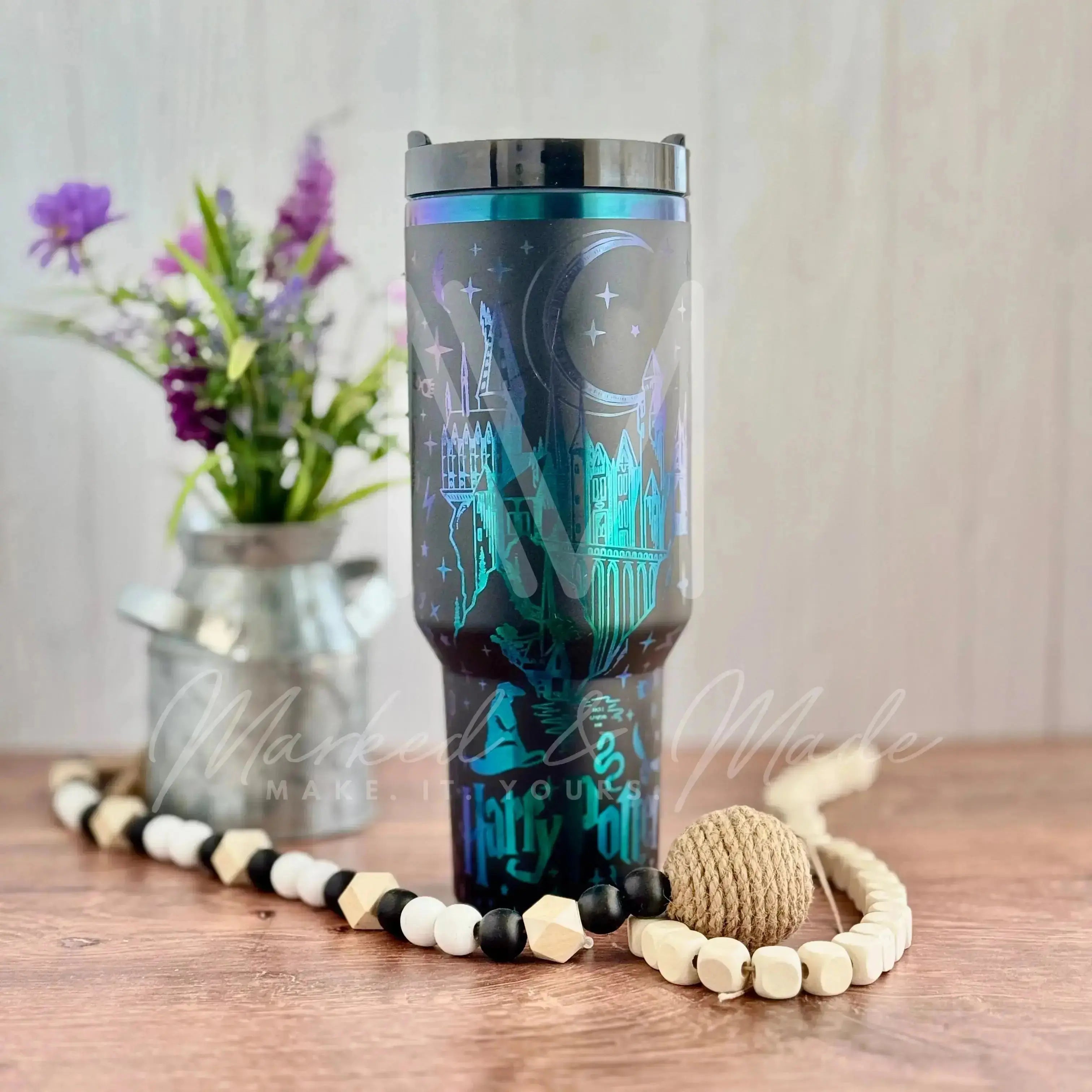 Harry Potter Hogwarts Theme Quencher Tumbler (30oz, 40oz, + Stanleys)