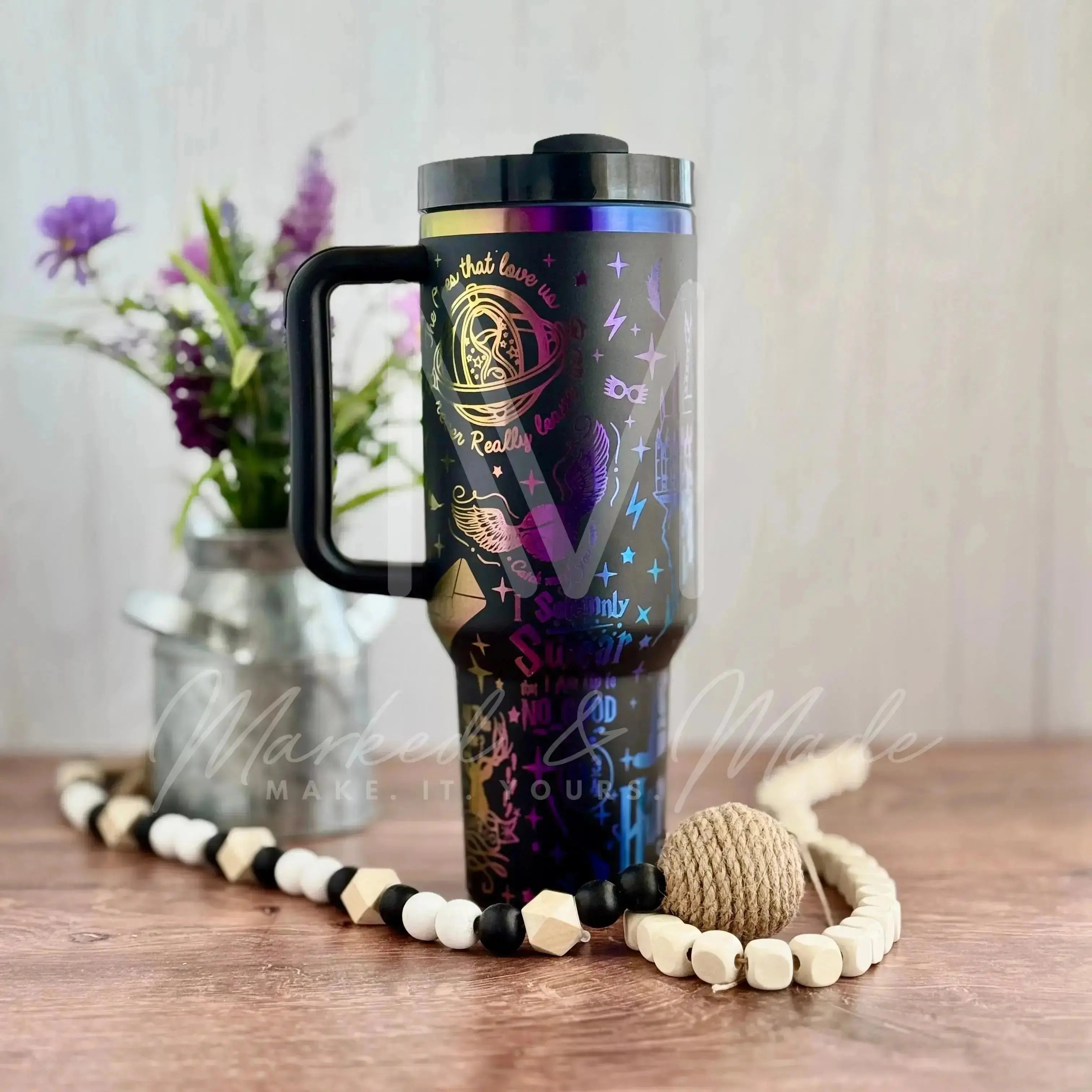 Harry Potter Hogwarts Theme Quencher Tumbler (30oz, 40oz, + Stanleys)