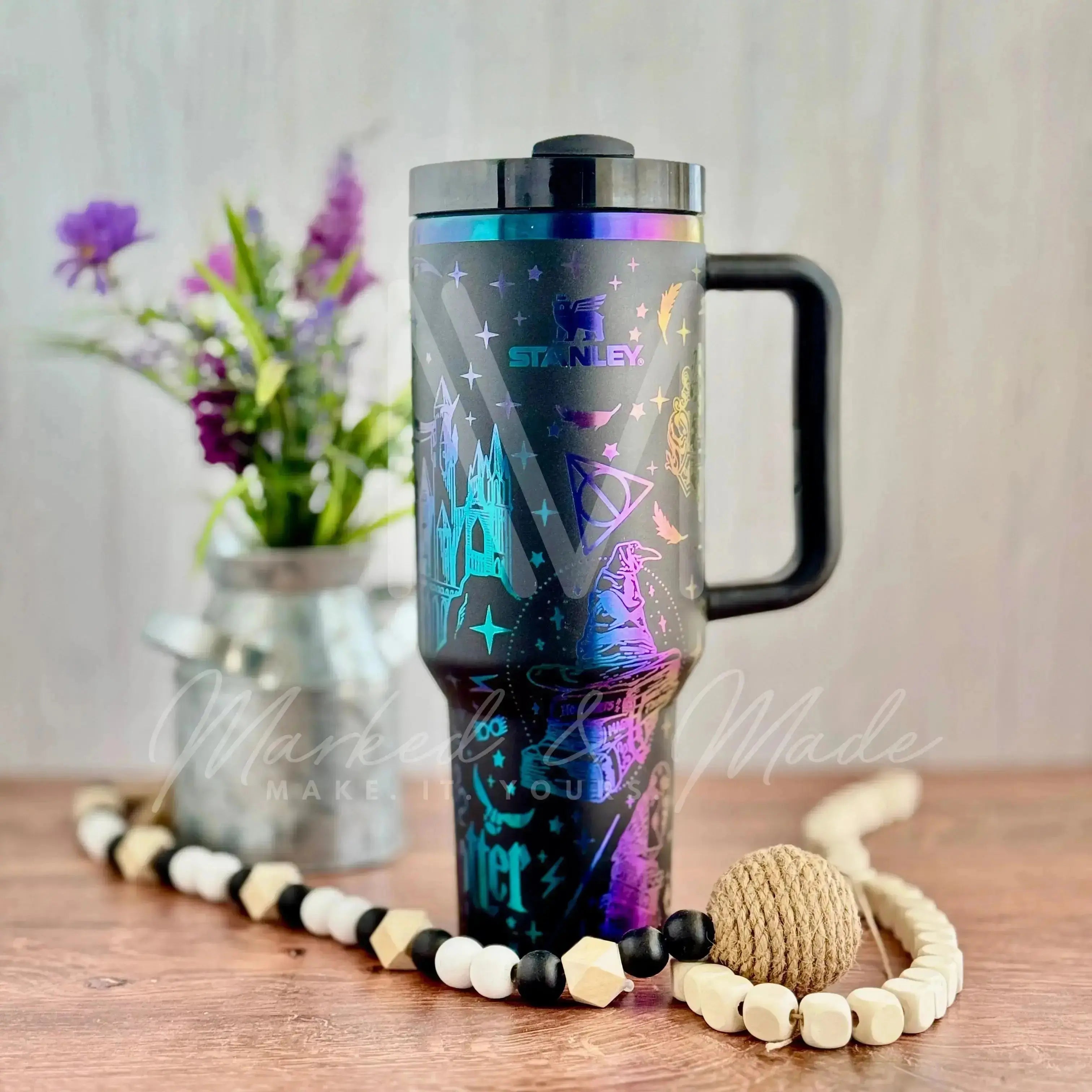 Harry Potter Hogwarts Theme Quencher Tumbler (30oz, 40oz, + Stanleys)