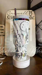 Harry Potter Hogwarts Theme Quencher Tumbler (30oz, 40oz, + Stanleys)