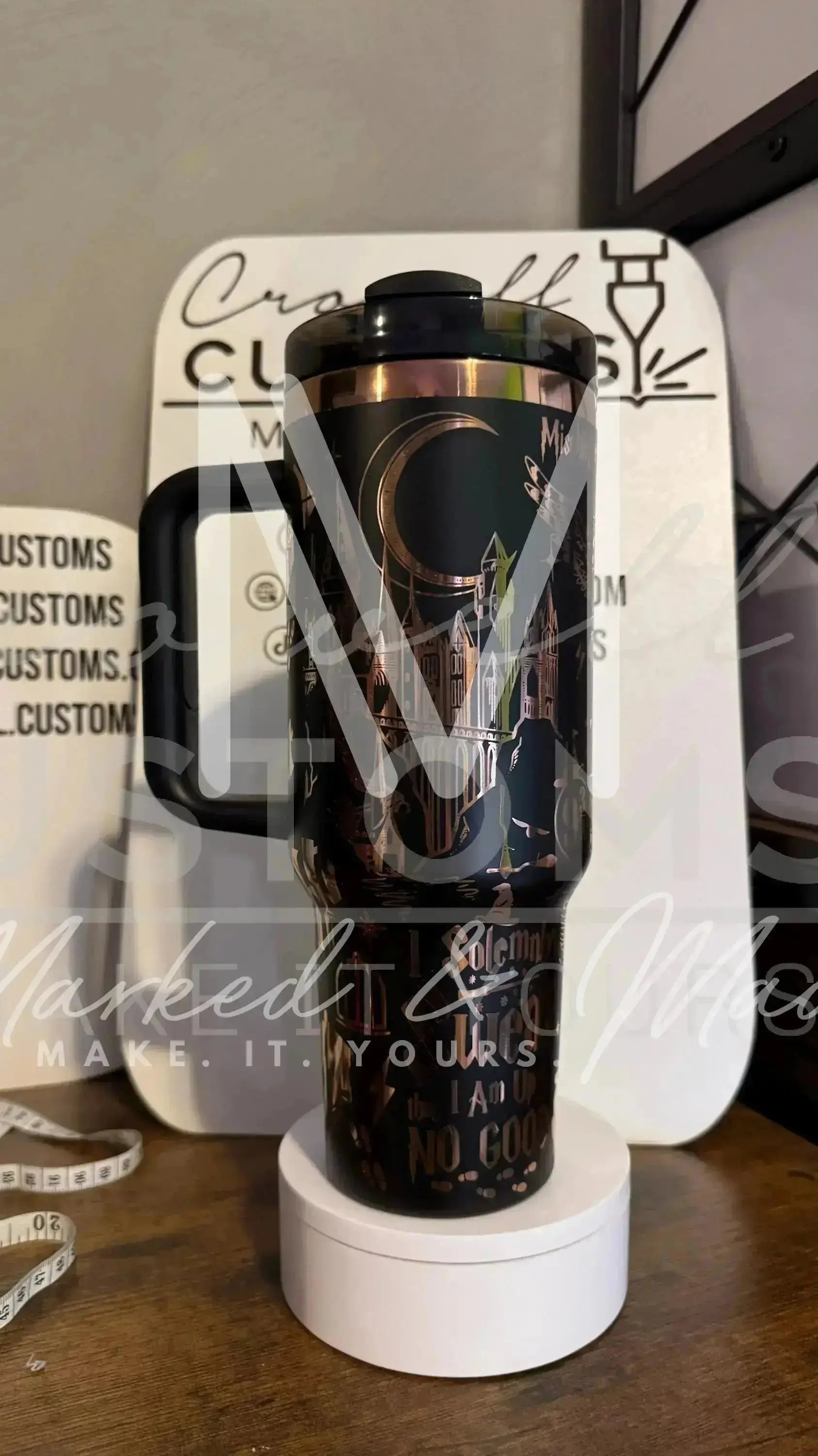 Harry Potter Hogwarts Theme Quencher Tumbler (30oz, 40oz, + Stanleys)