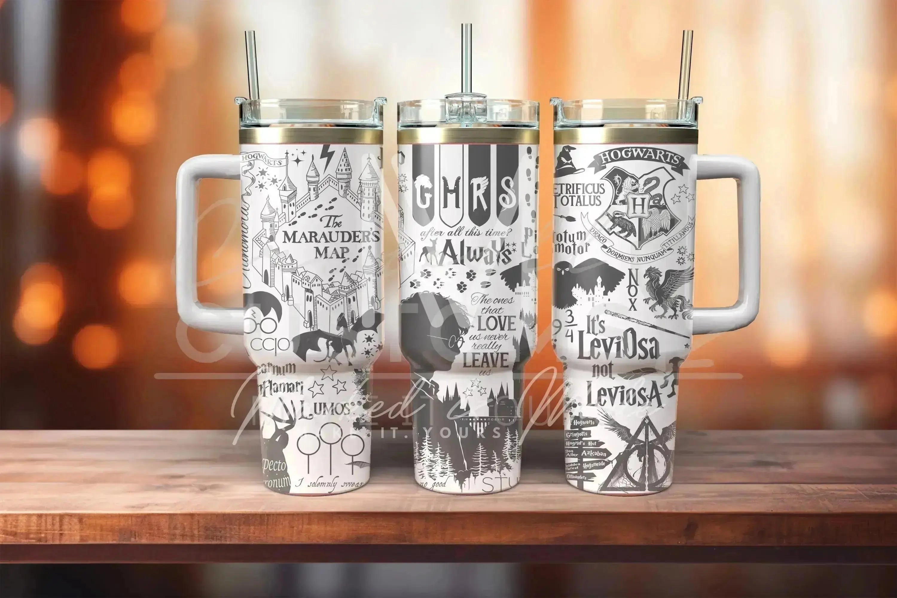 Harry Potter Spells Quencher Tumbler (30oz, 40oz, + Stanleys)