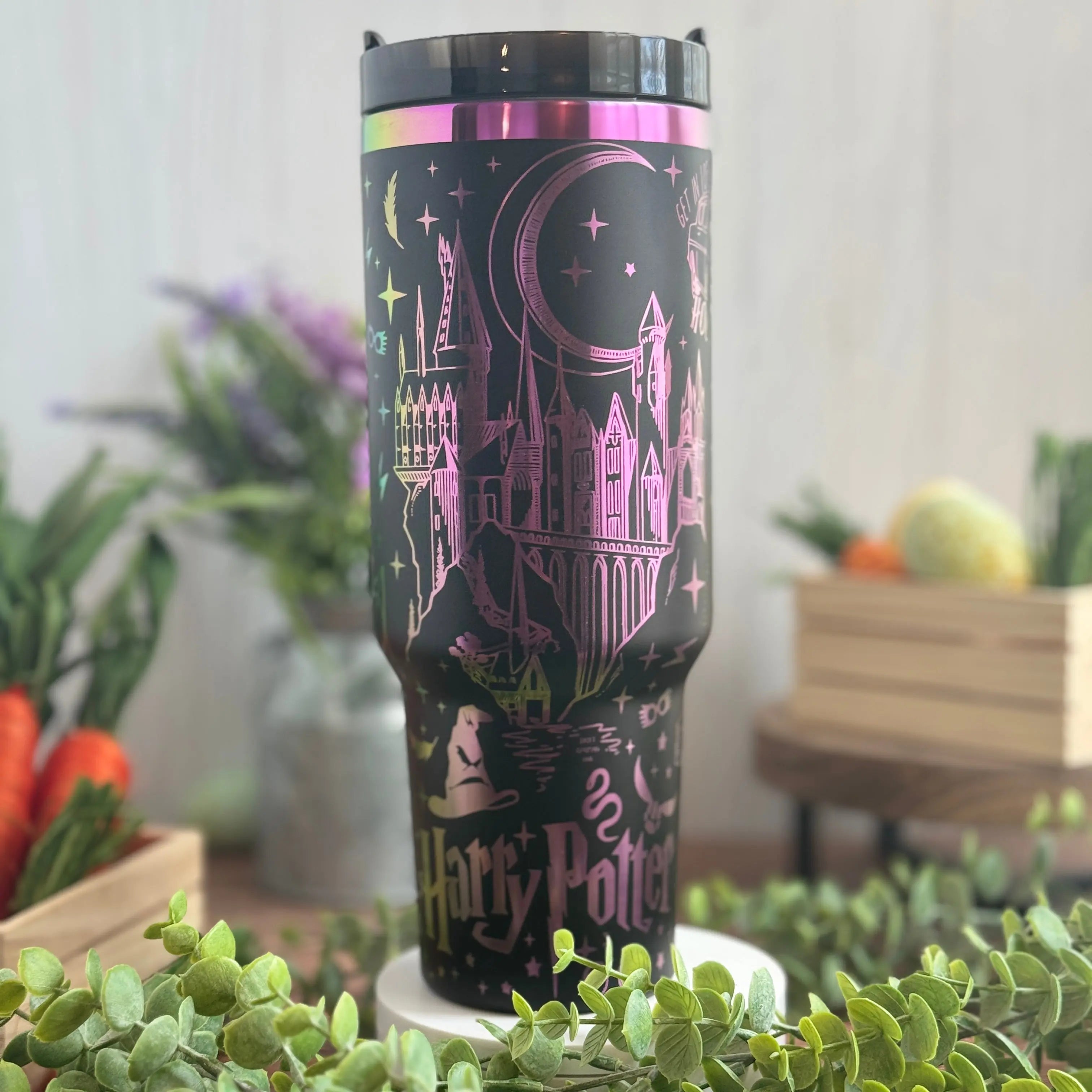 Harry Potter Tumbler Black to Rainbow 40oz 