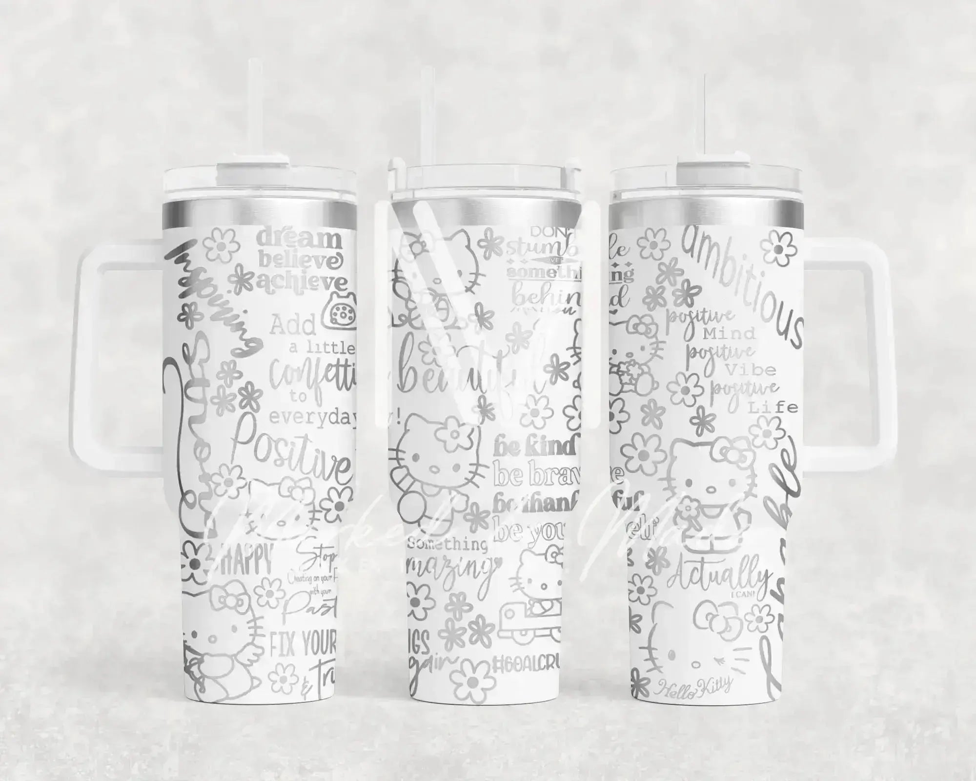 Hello Kitty Motivational  Quencher Tumbler (30oz, 40oz, + Stanleys)