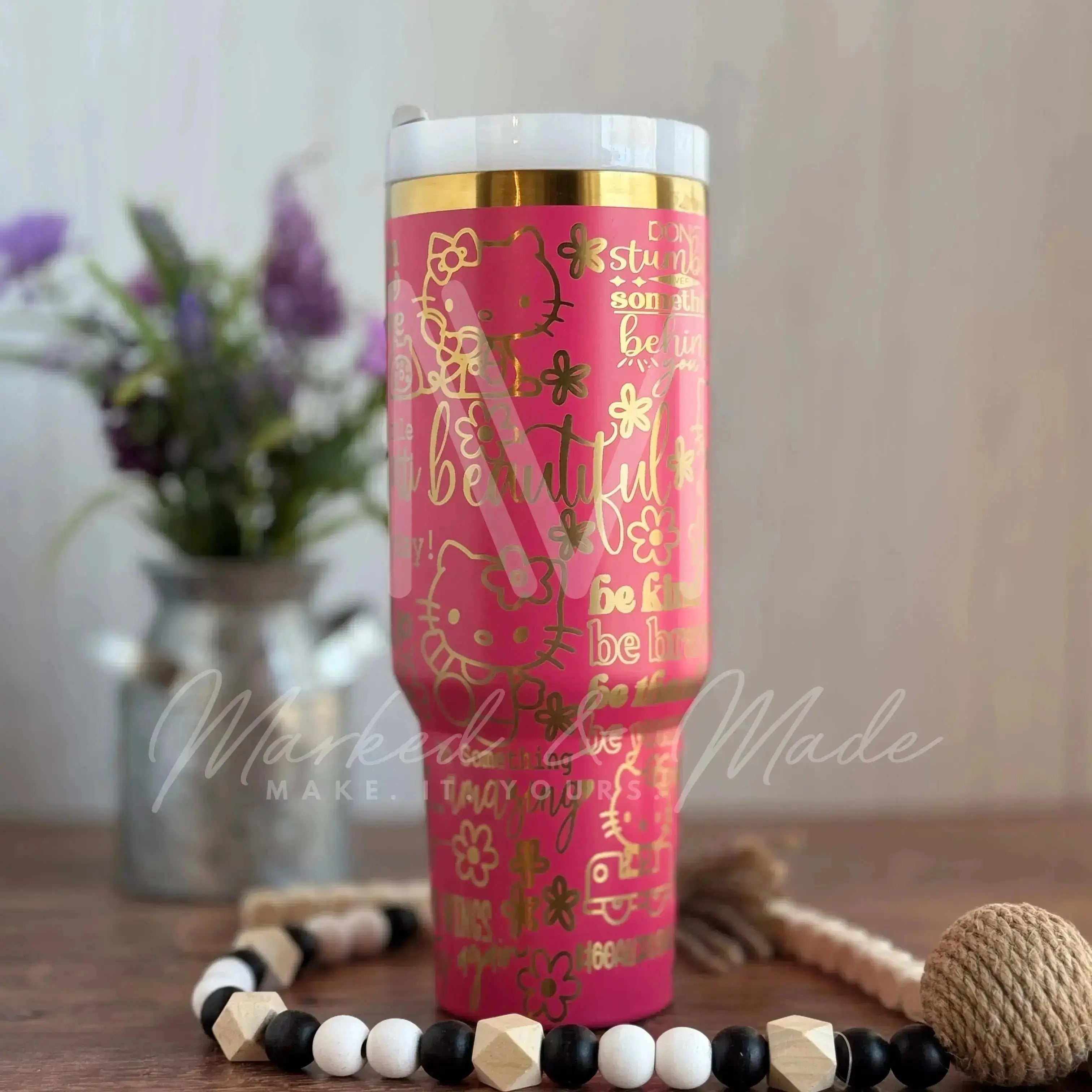 Hello Kitty Motivational  Quencher Tumbler (30oz, 40oz, + Stanleys)