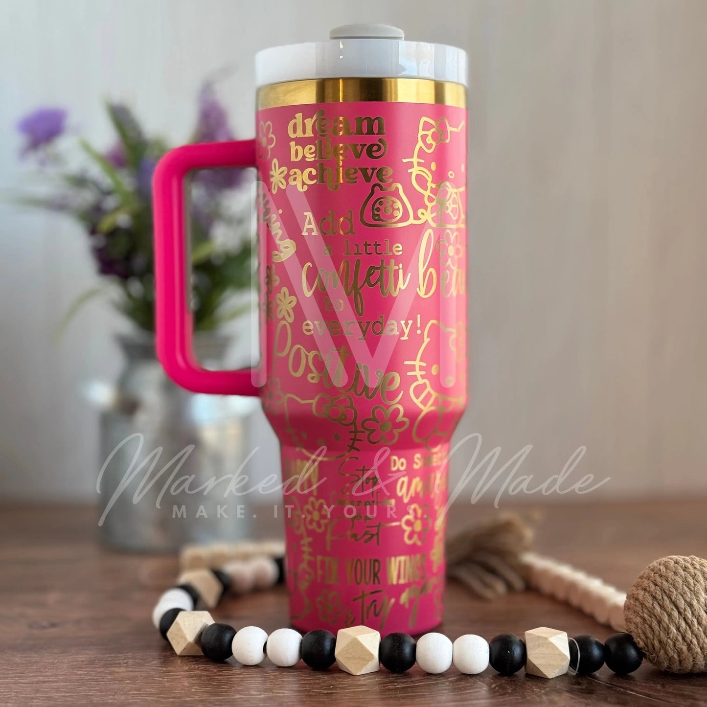 Hello Kitty Motivational  Quencher Tumbler (30oz, 40oz, + Stanleys) 