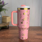 Hello Kitty Tumbler Light Pink to Gold 40 oz 