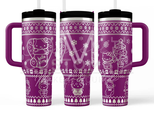 Hello Kitty - Ugly Sweater Christmas  Quencher Tumbler (30oz, 40oz, + Stanleys) 