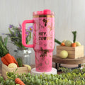 Hey Cowboy Western Engraved Pink Shimmer to Copper 40oz Tumbler 