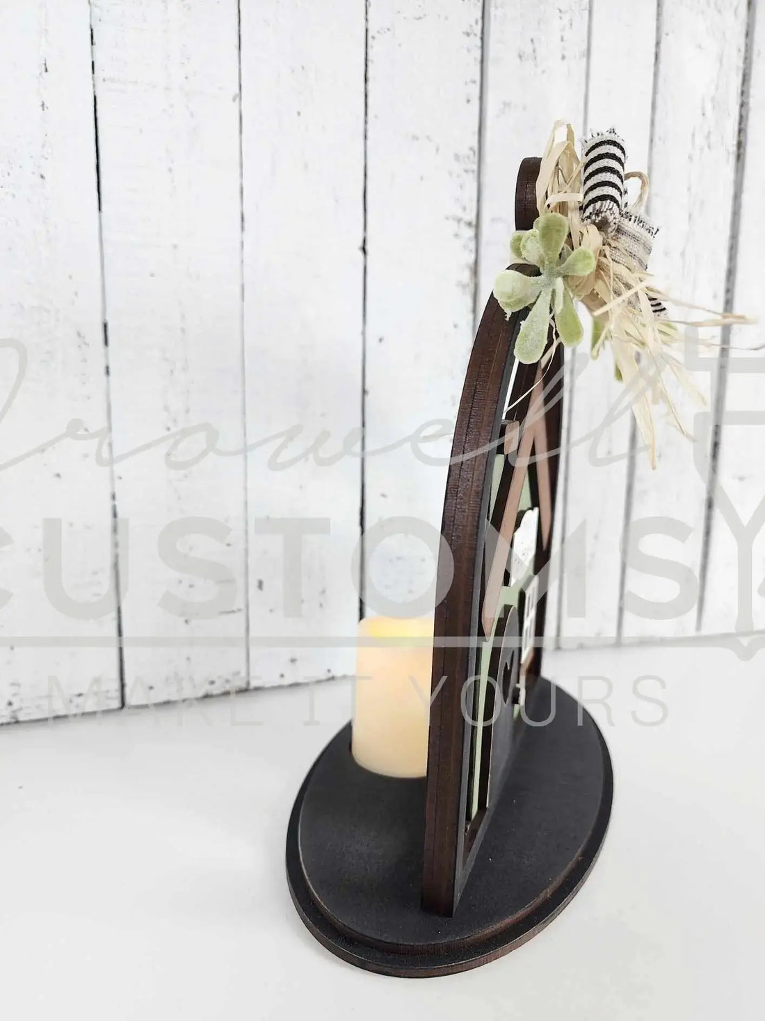Home Cloche Votive Holder DIY Wood Cutout Kit | 6" x 8" | Home Collection | Home Decor | Votive Candle Holder | Rustic 