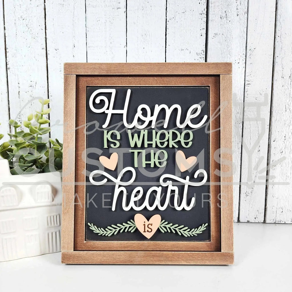 Home Collection Family Signs 6.75" x 8"| DIY WOOD CUTOUT KIT | 1-3 Signs | Home Decor | Rustic | Home Sweet Home 