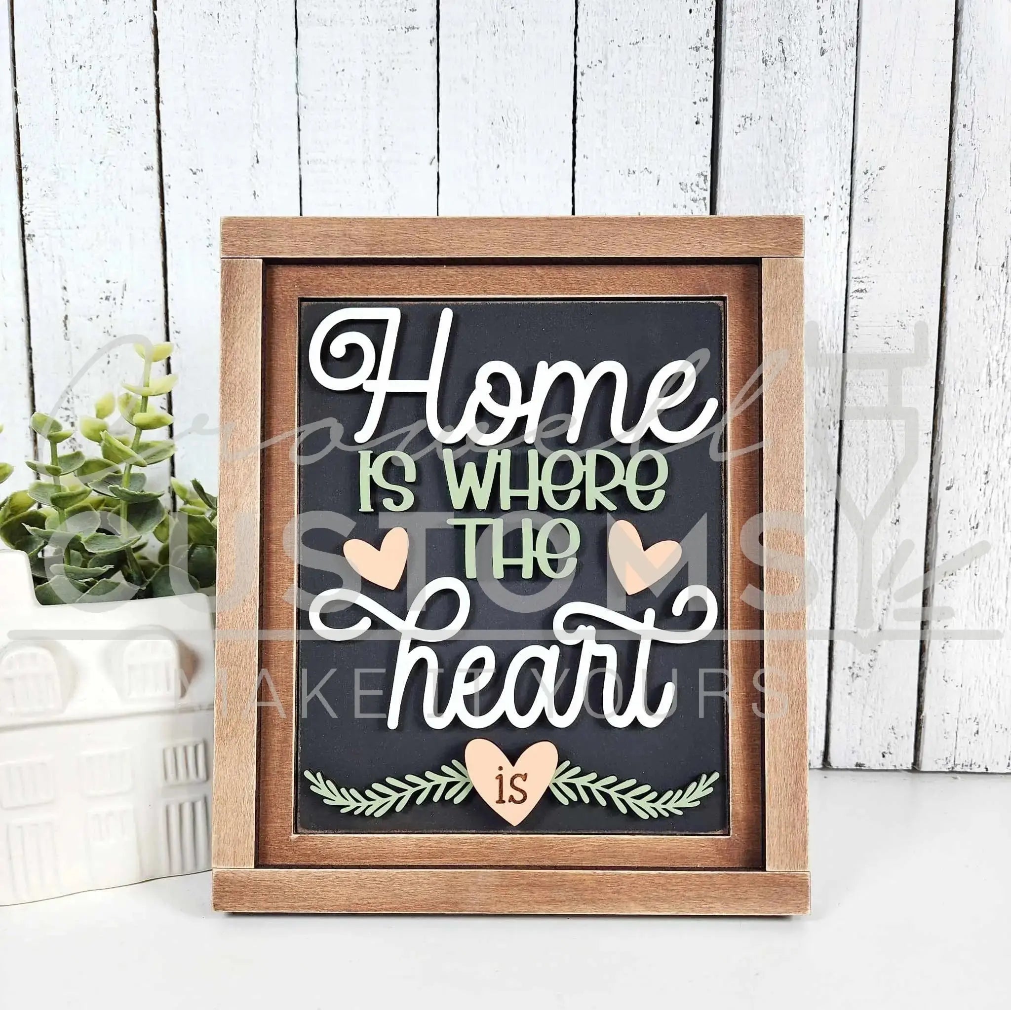 Home Collection Family Signs 6.75" x 8"| DIY WOOD CUTOUT KIT | 1-3 Signs | Home Decor | Rustic | Home Sweet Home 