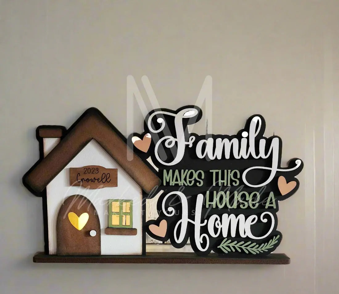 Home Collection Family Word Art Personalized Last Name Votive Holder | 11.5" x 6.5" | Home Collection | Home Decor | Votive Candle Holder | Rustic 