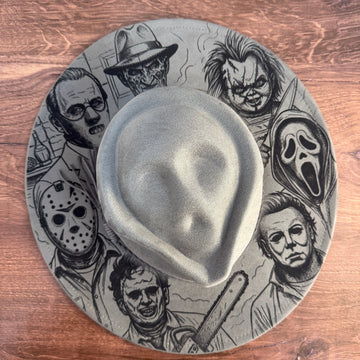 Horror Icons Engraved Wide-Brim Hat 
