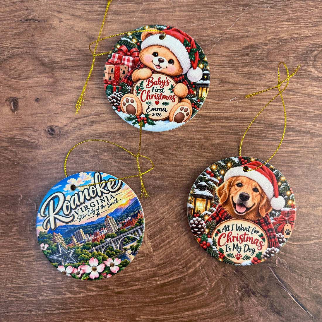 Custom Photo Ceramic Ornament – Personalized Christmas Keepsake 