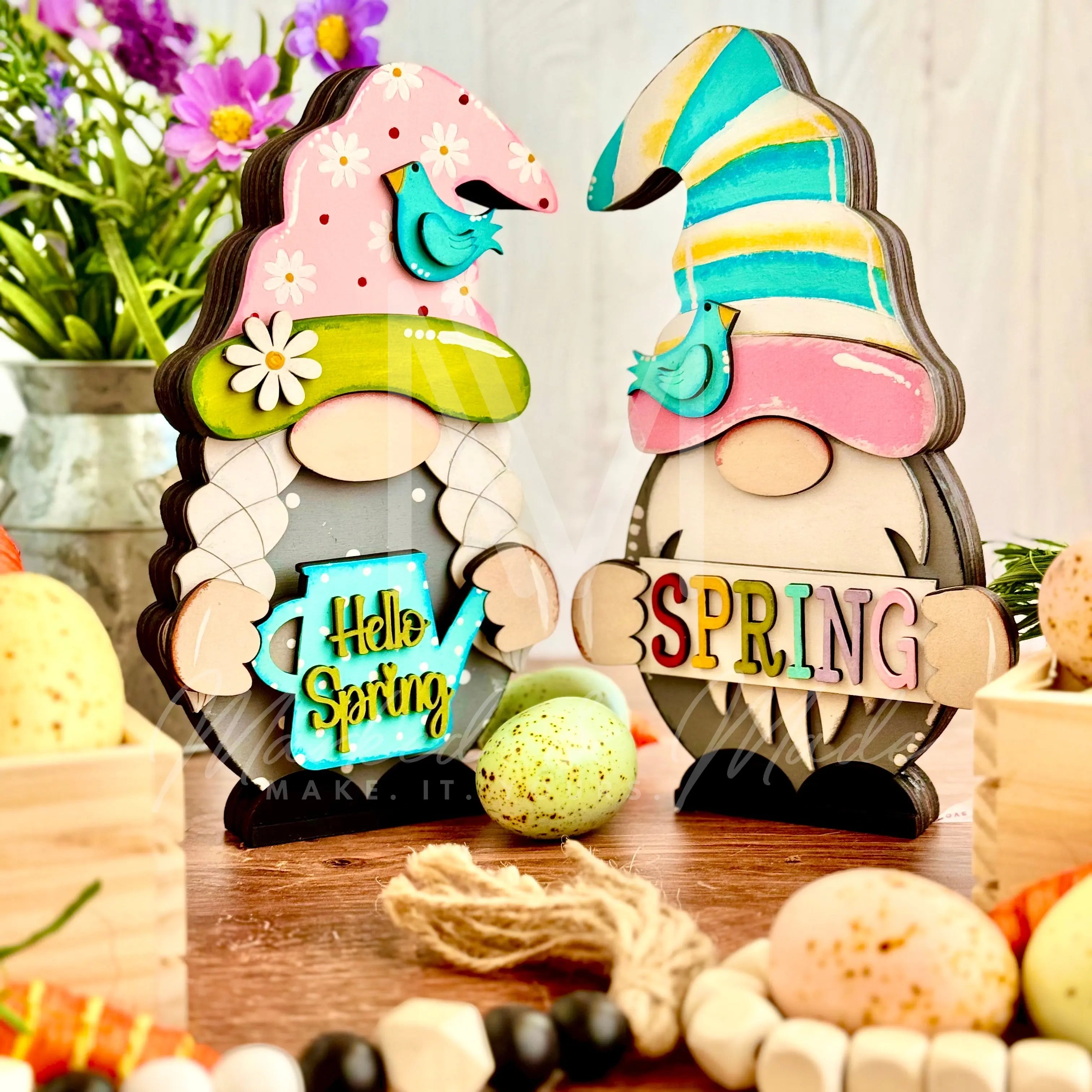 Interchangeable Gnome Bases Set | Boy and Girl Gnome + Starter Add-On Set | Interchangeable Seasonal Decor | DIY CUTOUT KIT 