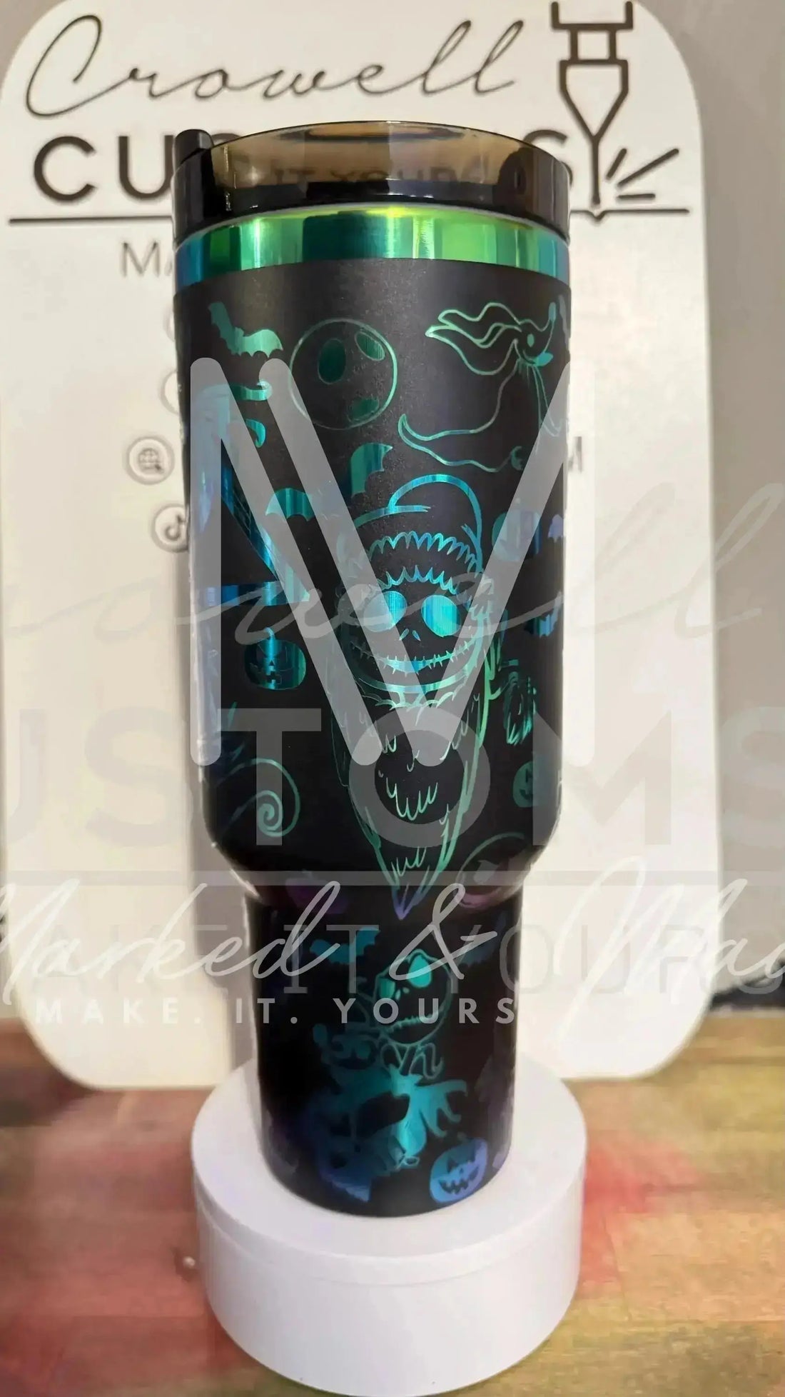 Jack Skellington Nightmare Before Christmas Quencher Tumbler (30oz, 40oz, + Stanleys)