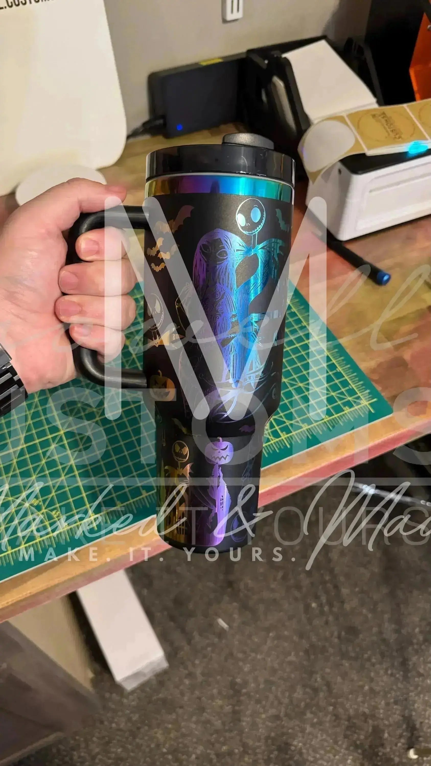 Jack Skellington Nightmare Before Christmas Quencher Tumbler (30oz, 40oz, + Stanleys)