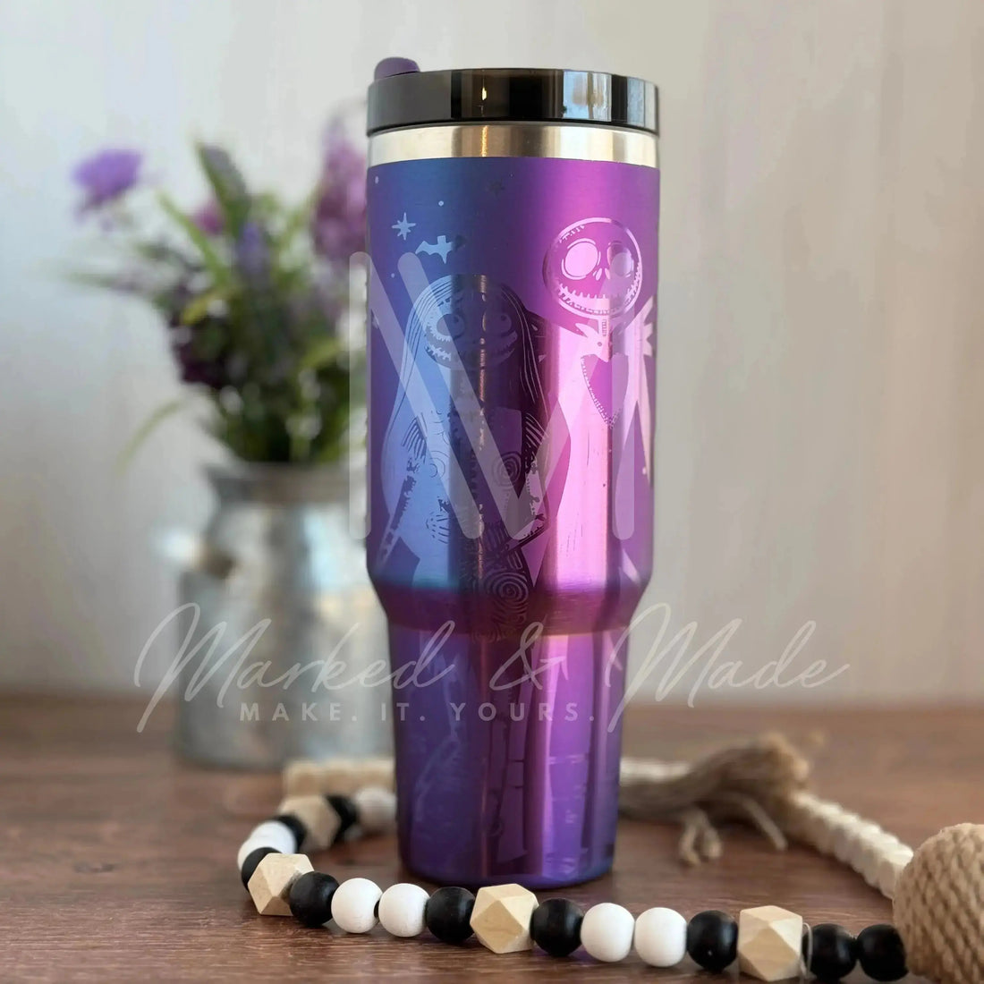 Jack and Sally Love  Quencher Tumbler (30oz, 40oz, + Stanleys)