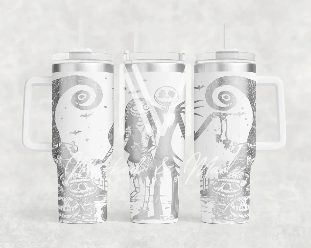 Jack and Sally Love  Quencher Tumbler (30oz, 40oz, + Stanleys)