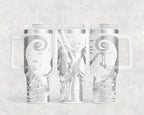 Jack and Sally Love  Quencher Tumbler (30oz, 40oz, + Stanleys)