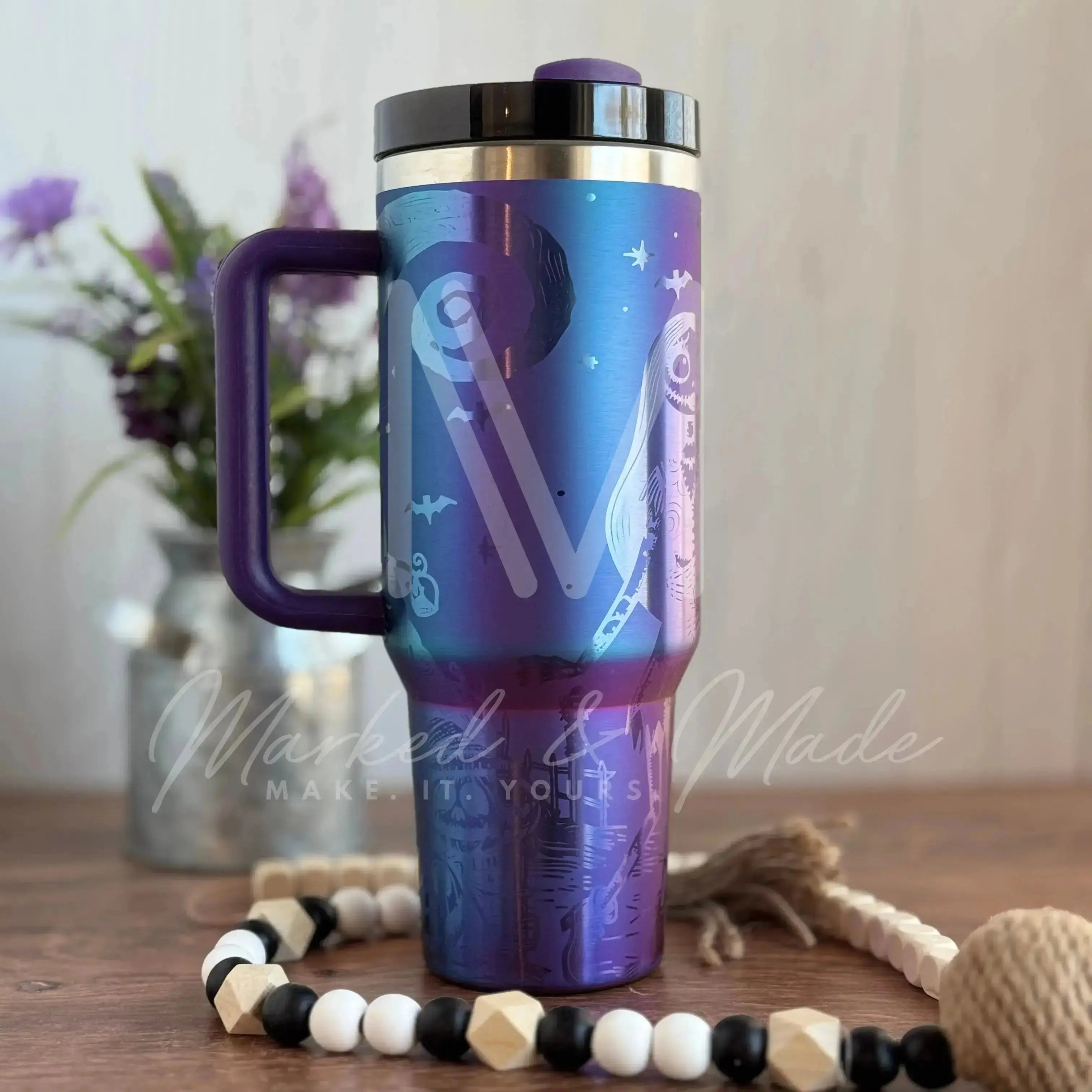 Jack and Sally Love  Quencher Tumbler (30oz, 40oz, + Stanleys)