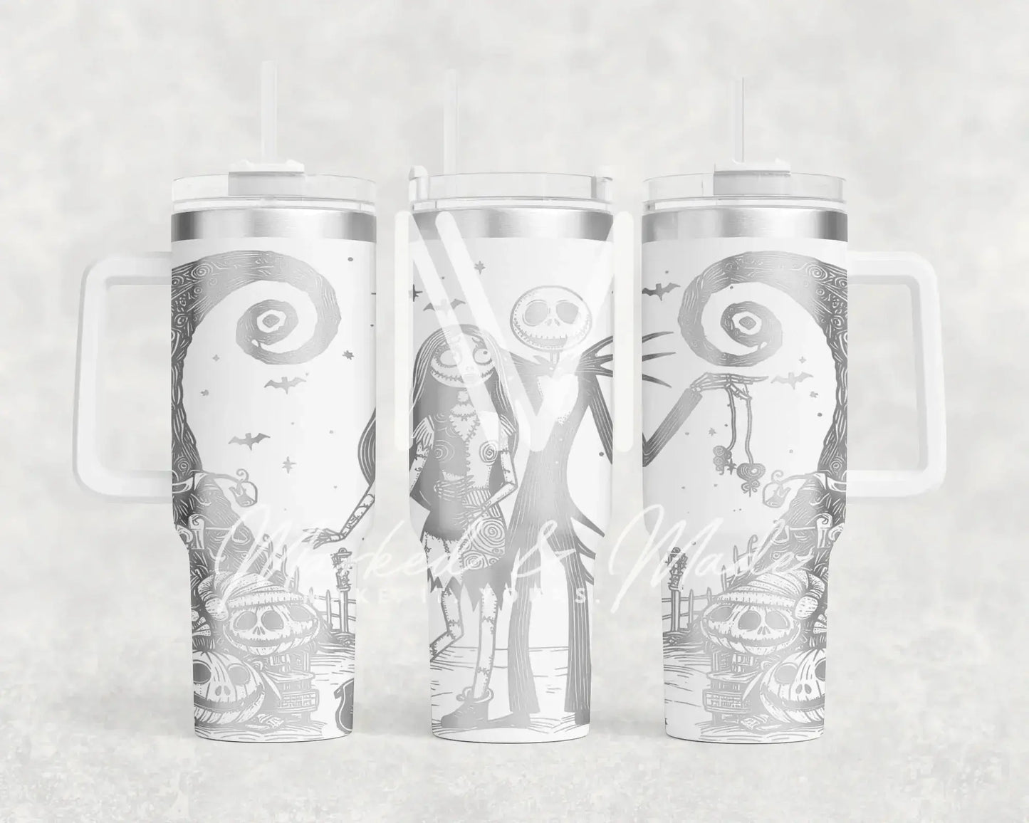 Jack and Sally Love  Quencher Tumbler (30oz, 40oz, + Stanleys) 