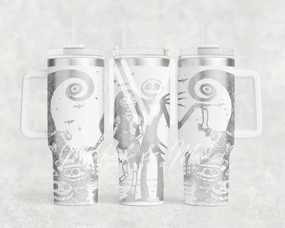 Jack and Sally Love  Quencher Tumbler (30oz, 40oz, + Stanleys) 