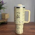 Jason Aldean Engraved Cream to Sliver 40oz 