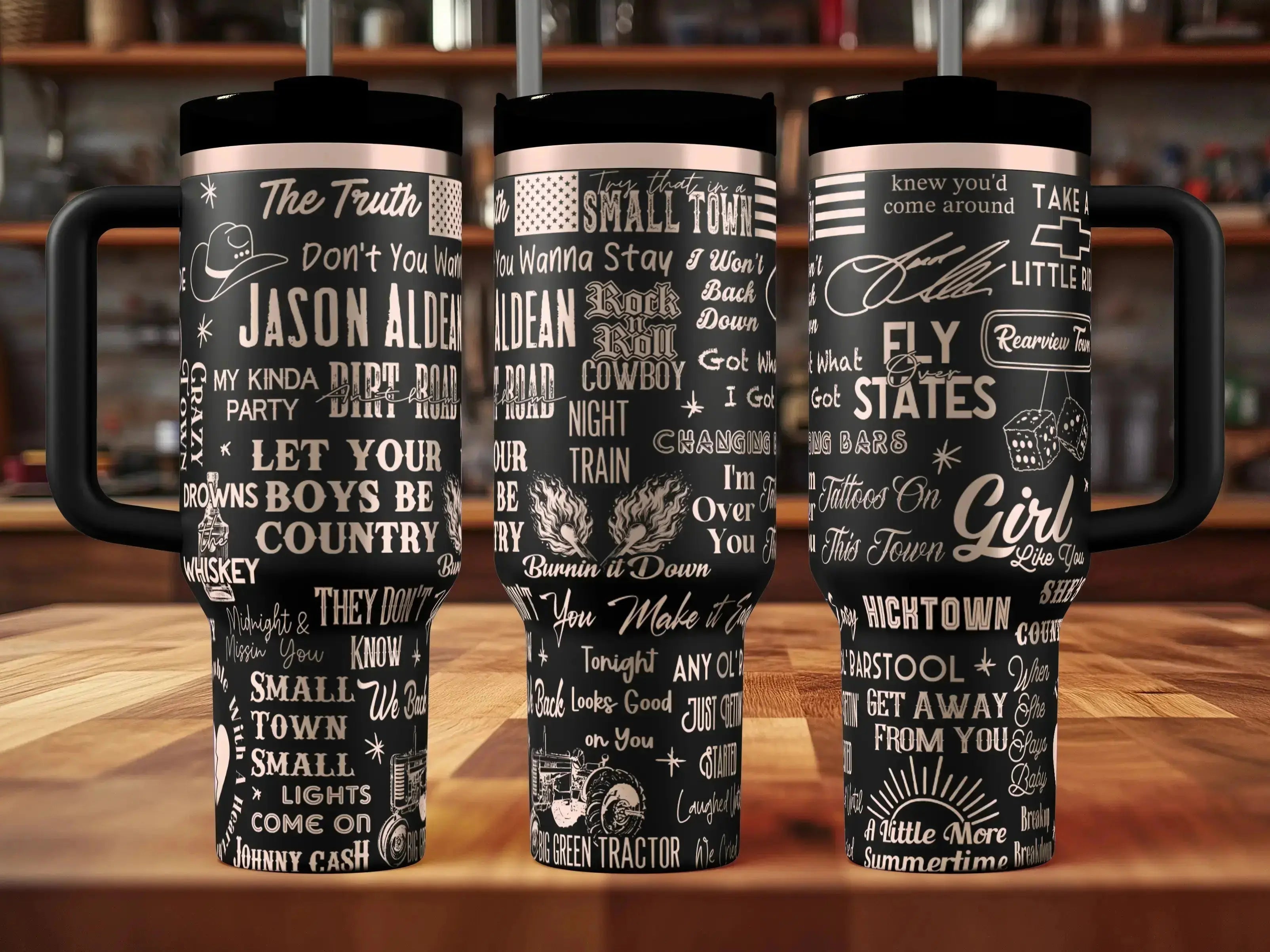 Jason Aldean Engraved Tumbler (30oz, 40oz, + Stanleys)