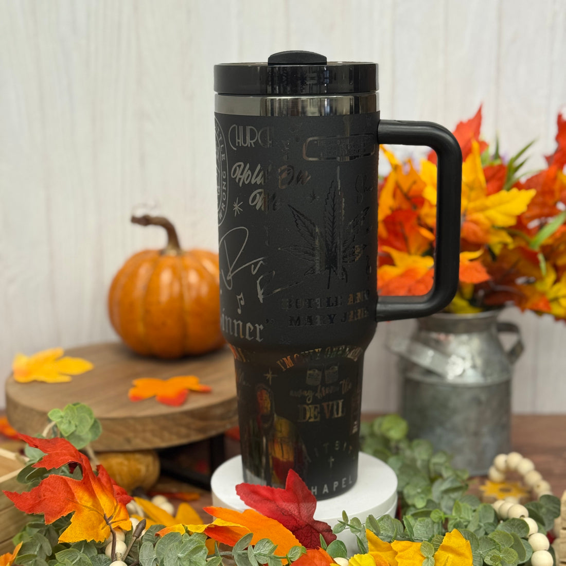 Jelly Roll Tumbler Black to Black 40oz 