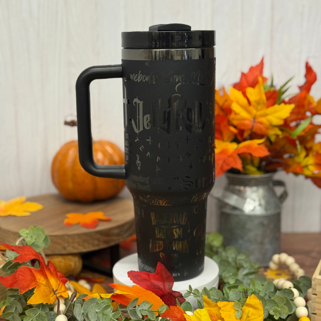 Jelly Roll Tumbler Black to Black 40oz 