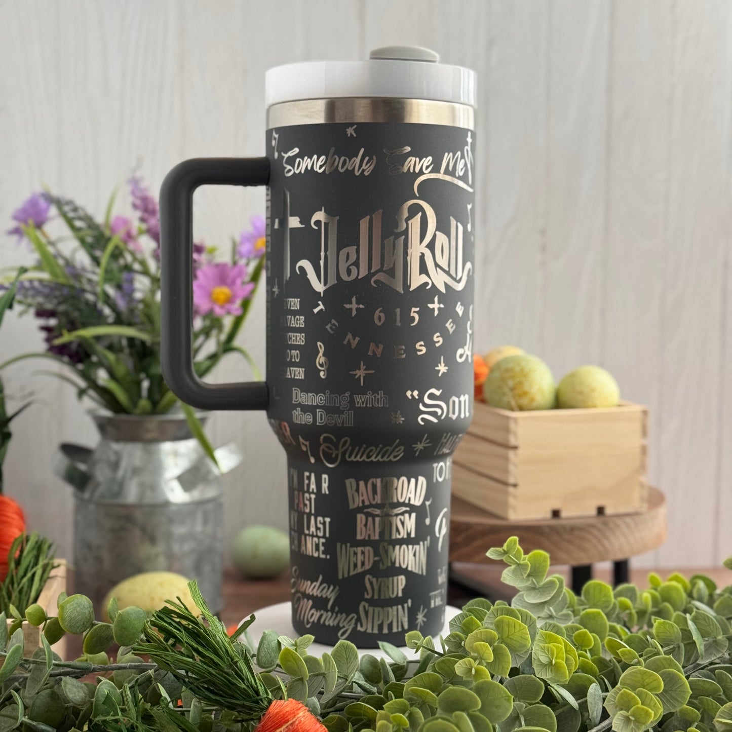 Jelly Roll Tumbler Grey 40oz 