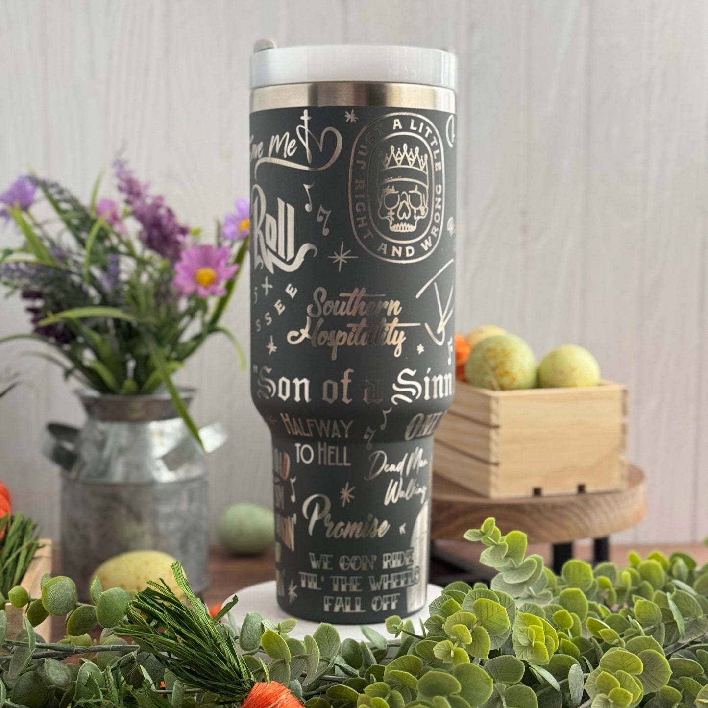 Jelly Roll Tumbler Grey 40oz 