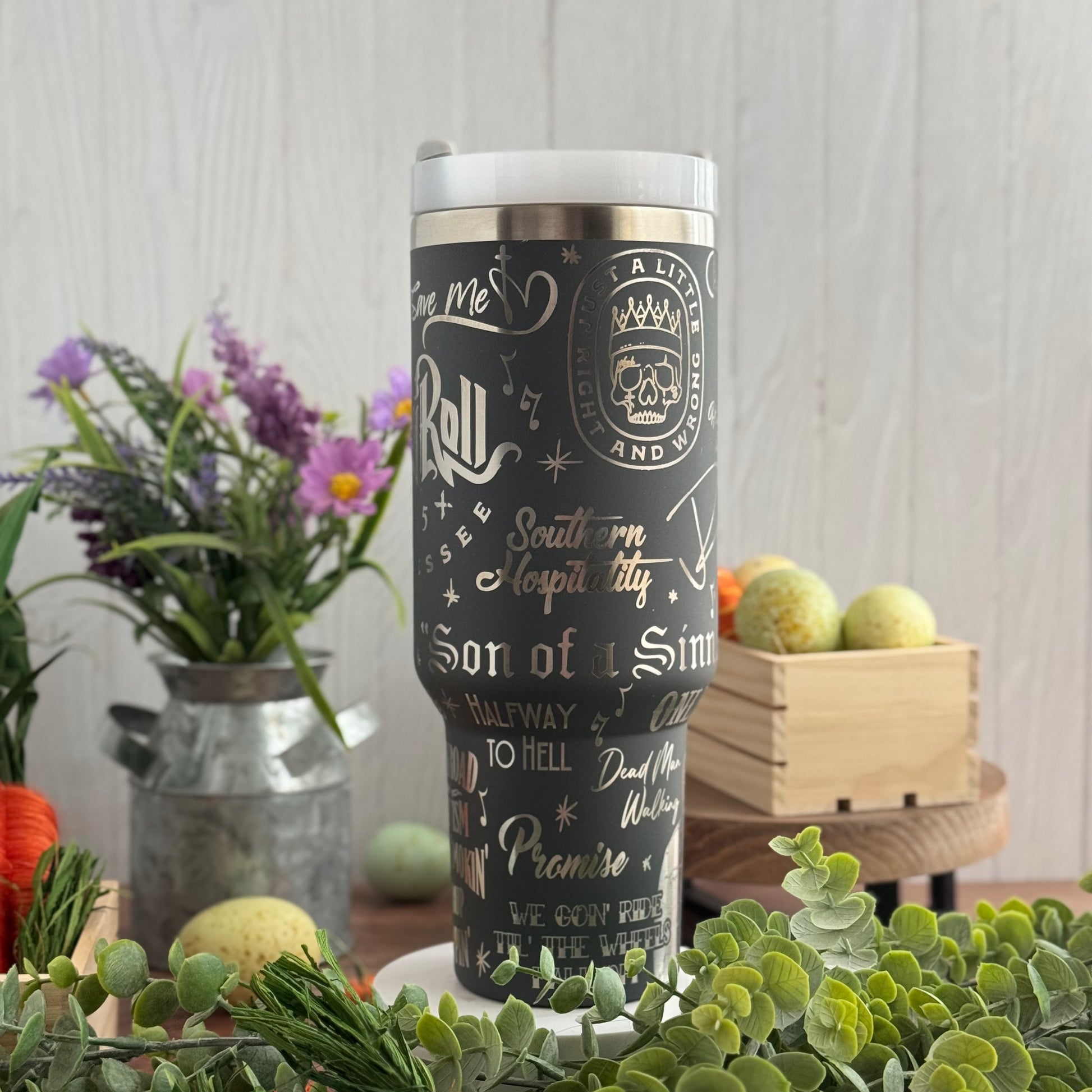 Jelly Roll Tumbler Grey 40oz 