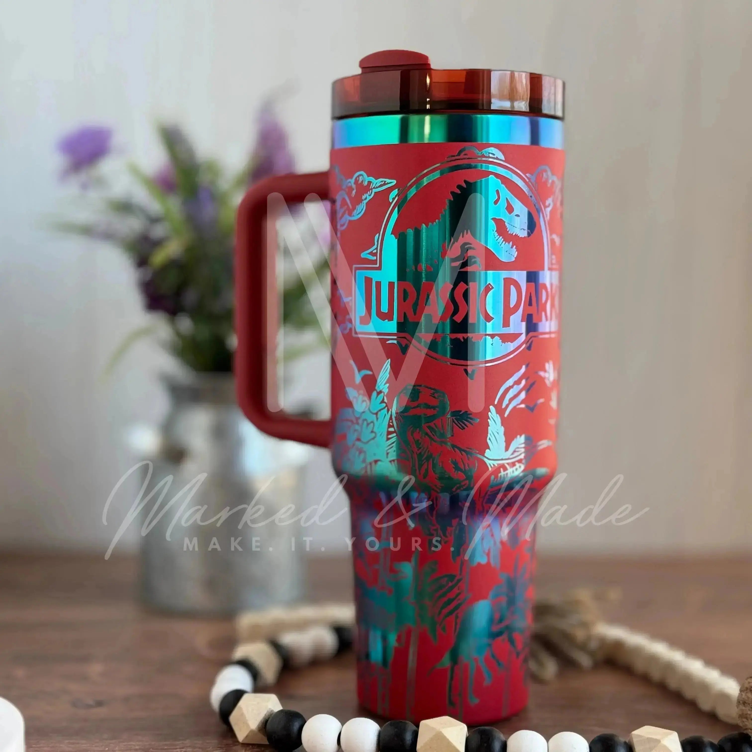 Jurassic Park Quencher Tumbler (30oz, 40oz, + Stanleys)