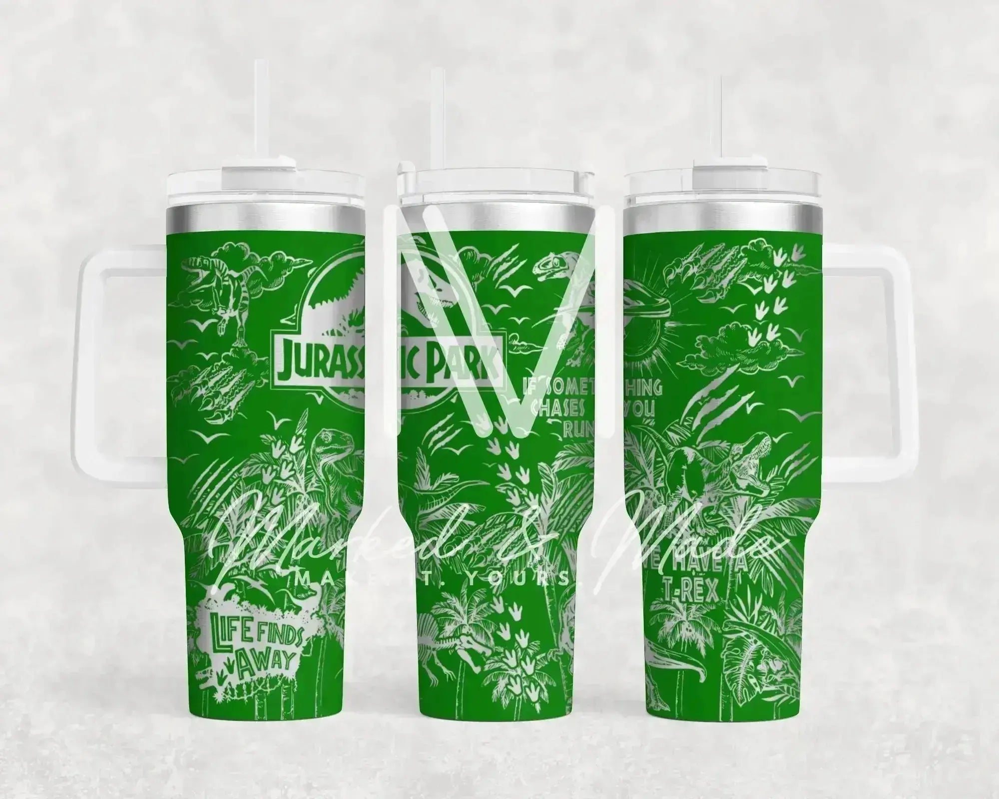 Jurassic Park Quencher Tumbler (30oz, 40oz, + Stanleys)