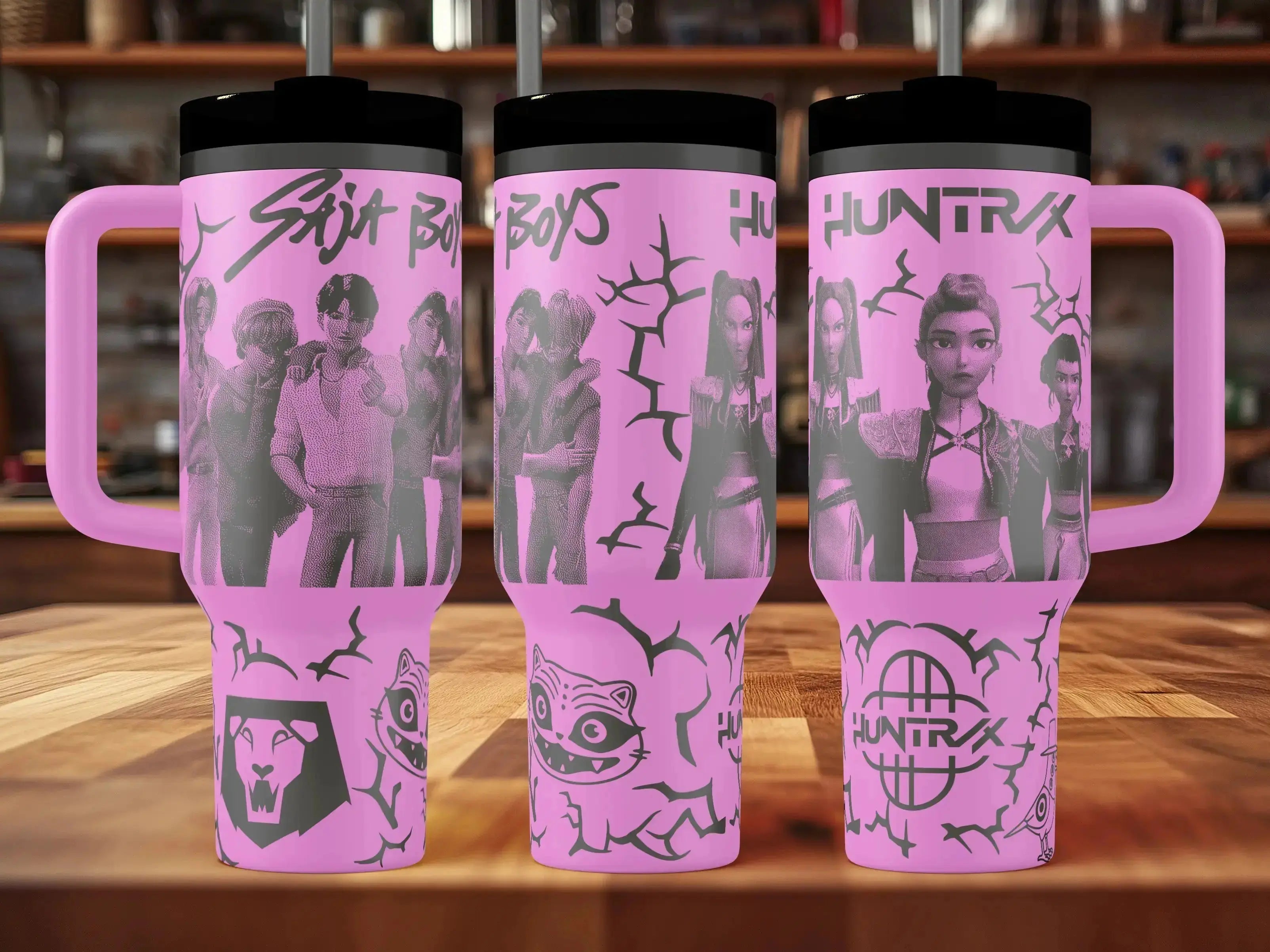 K Pop Demon Hunters Tumbler Huntrix x Saja Boys | 40oz
