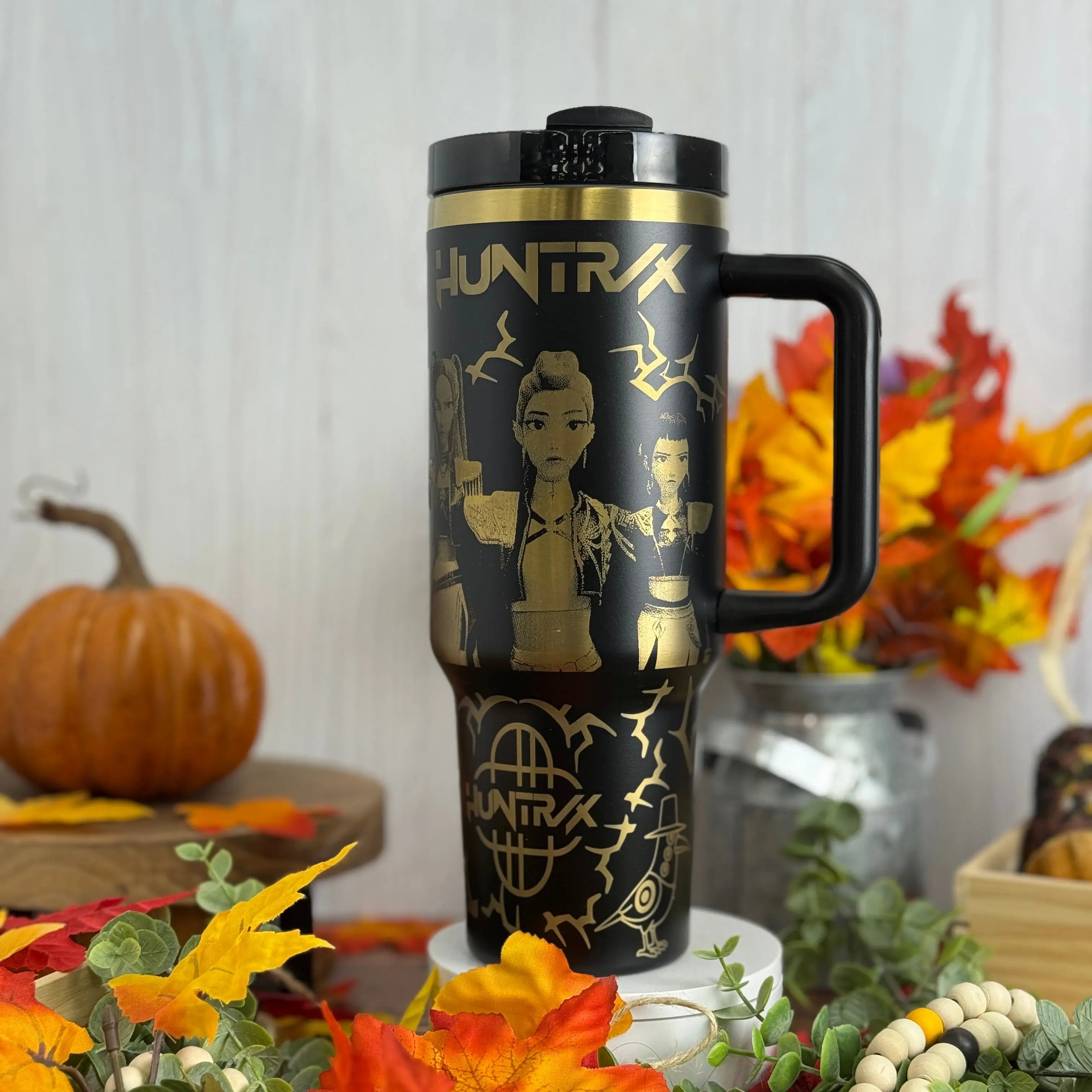 K-pop Demon Hunters Tumbler Black to Gold 40oz 