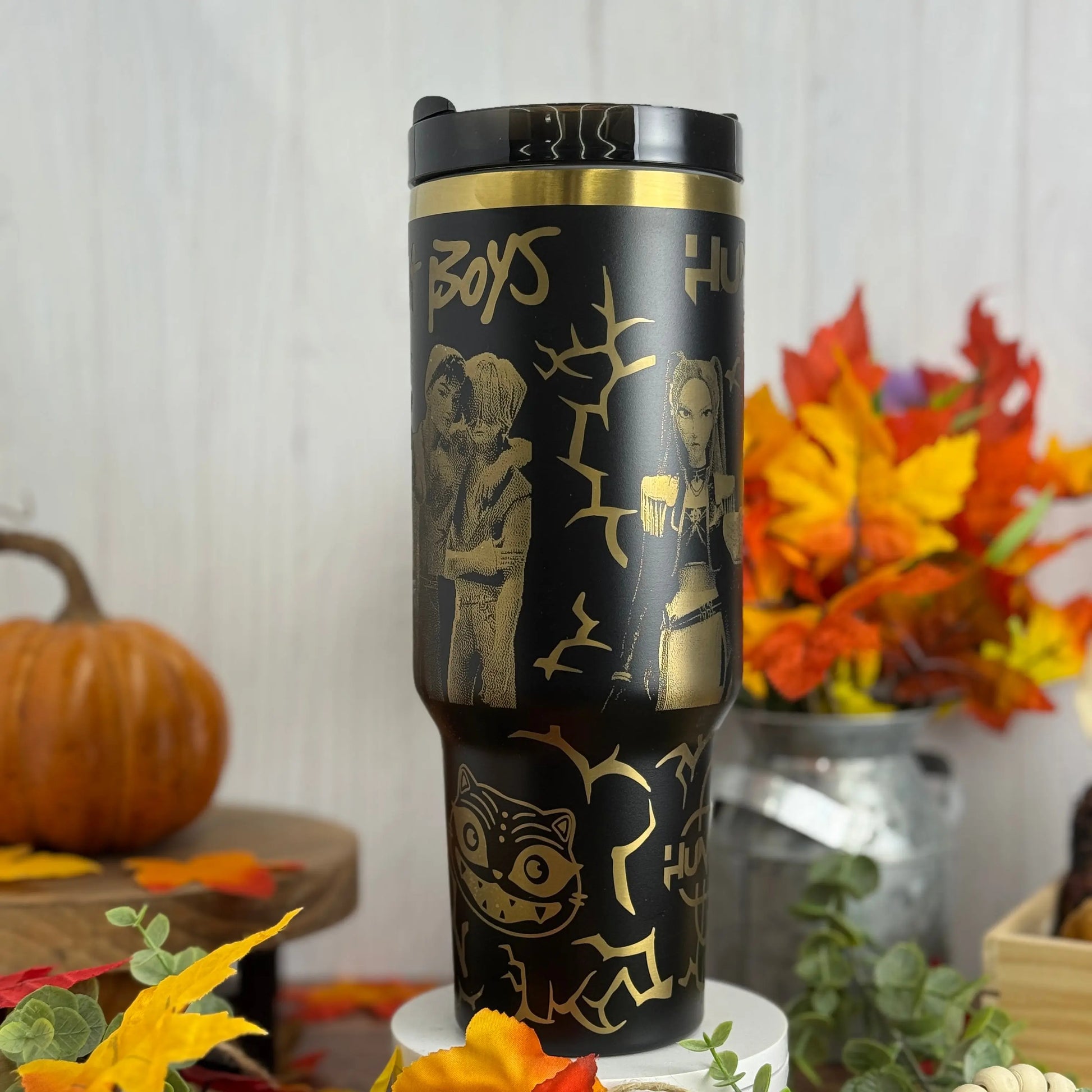 K-pop Demon Hunters Tumbler Black to Gold 40oz 
