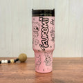 Kuromi Engraved Pink to Black 40oz Tumbler 