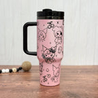 Kuromi Engraved Pink to Black 40oz Tumbler 
