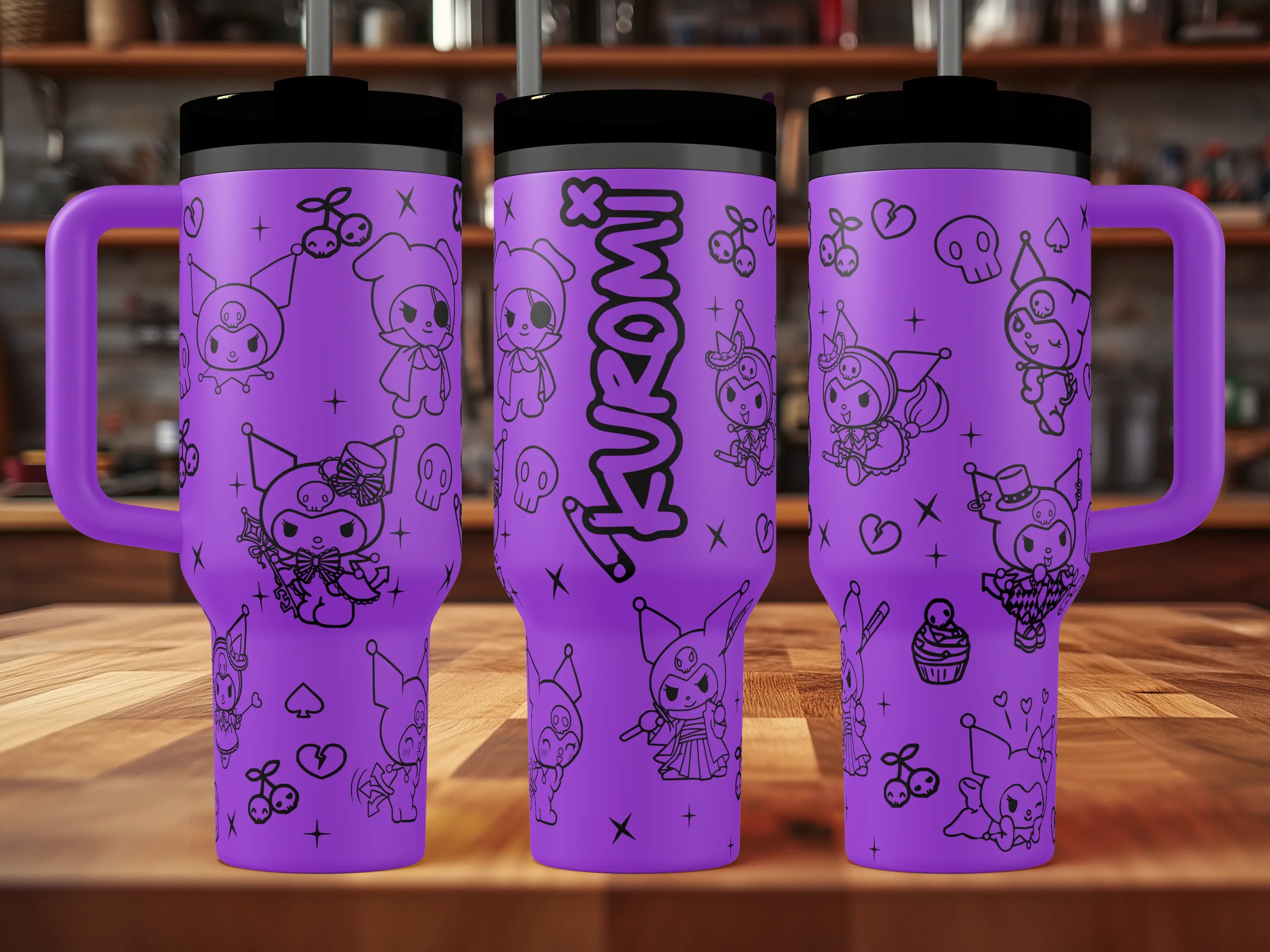Kuromi Tumbler | 40oz, 30oz, Stanleys, 20oz, 16oz, 14oz, 10oz 
