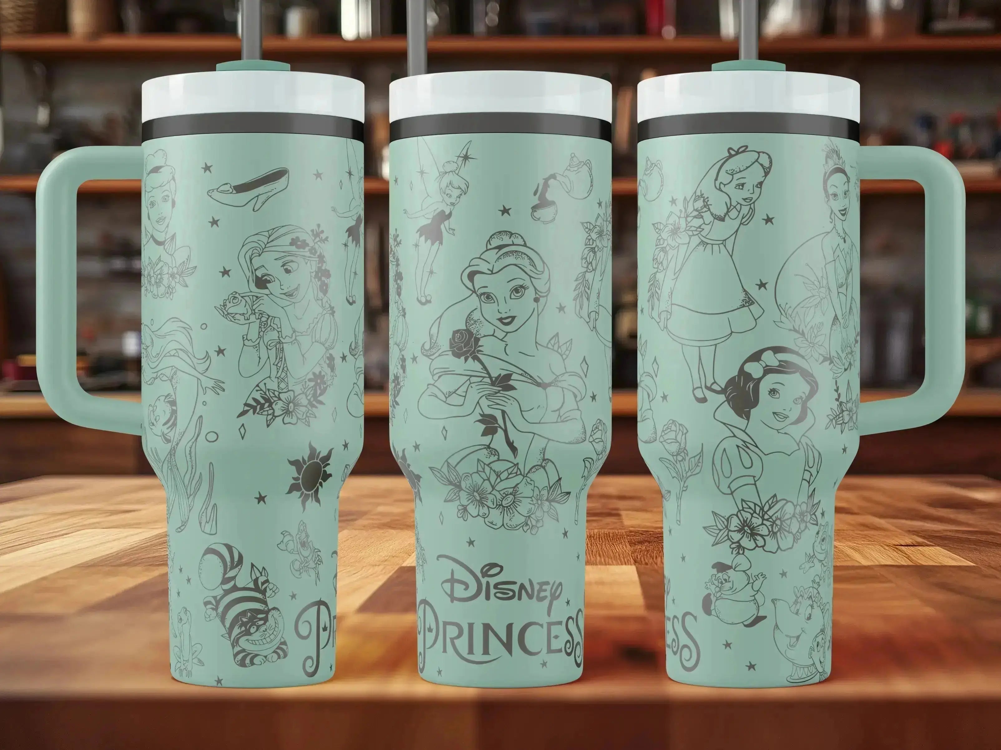 Disney Princess Engraved Tumbler (30oz, 40oz, + Stanleys)
