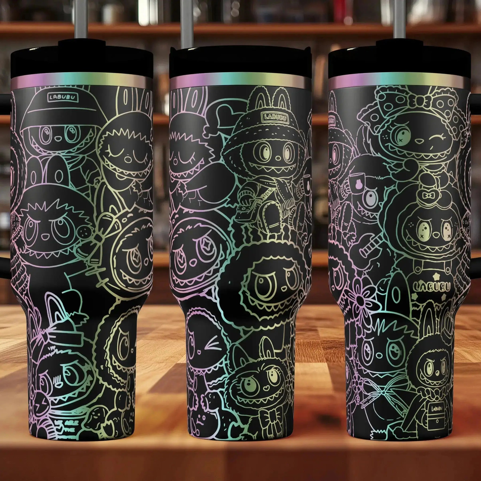 Labubu タンブラー Labubu Engraved Tumbler | 40oz, 30oz, Stanleys, 20oz, 16oz, 14oz