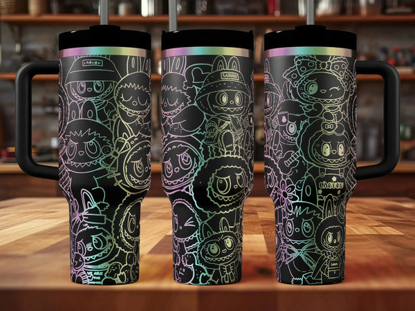 Labubu Engraved Tumbler | 40oz, 30oz, Stanleys, 20oz, 16oz, 14oz